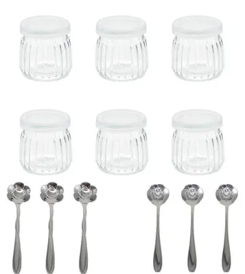 Obrázek produktu pro Sada 6 skleněných nádob na jogurt a pudink