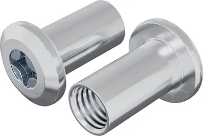 Obrázok produktu pre Zámková matica 2 pcs Niklová M6 x 15 mm Oceľ