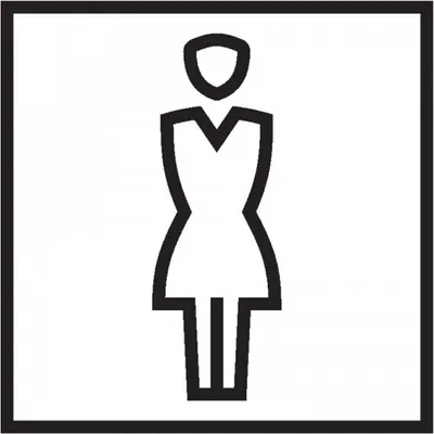 Produktbild von Dreifke® Aufkleber I Türschild Piktogramm WC Damen, Folie, selbstklebend, 150...