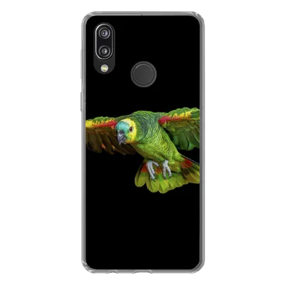 Produktbild von MuchoWow® Handyhülle Schutzhülle Hülle für Huawei P20 Lite (2020) Papagei - Vogel - Federn Silikon Softcase Handy Hülle - Kartenhalter