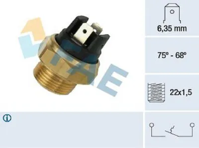 Produktbild von FAE 37480 Temperaturschalter Kühlerlüfter Thermoschalter