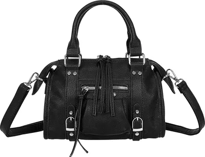 Image de Gallantry, sac femme Bowling avec déco zippée, noir