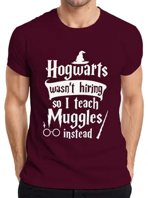 Produktbild von Hogwarts wasn't hiring Muggle Zauberer Lehrer Halloween Kostüm Herren T-Shirt, Burgundy, 3XL