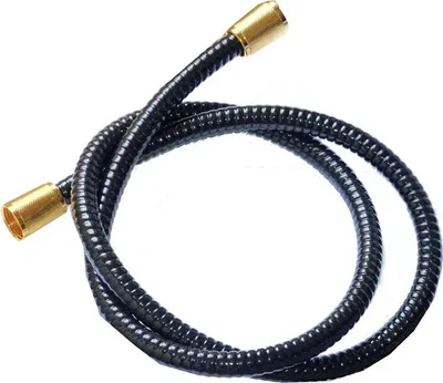 Produktbild von Brauseschlauch Duschschlauch 1,50 m schwarz/gold