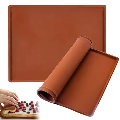 Obrázek produktu pro Silikonová podložka, 30x40 cm, čokoládově hnědá, 2 kusy, s nepřilnavým povrchem