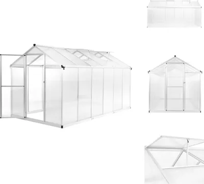 Image de vidaXL serre aluminium 362x190x195 cm 13,41 m³ - Serres