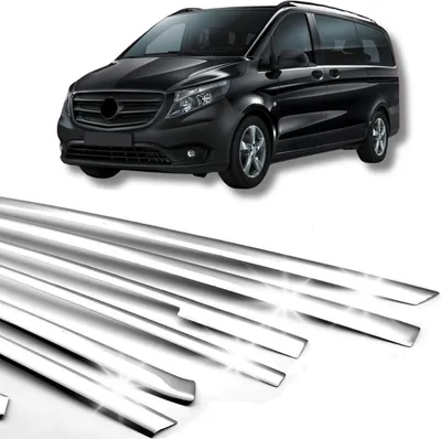 Obrázek produktu pro Okenní lišta pro boční dveře nerezová ocel chrom MERCEDES Vito W447 L2 2014-