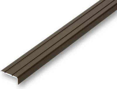 Produktbild von (8,40EUR/m) 25 x 10 x 800 mm Treppenwinkel bronzefarben selbstklebend Treppenkantenprofil Treppenkante Kantenschutz