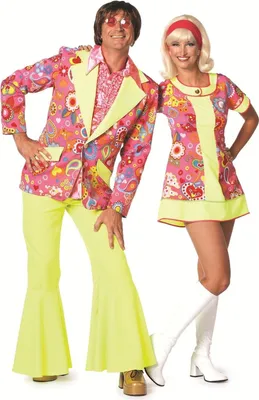 Produktbild von W4661-A-40 bunt Damen Hippykleid Hippykostüm Gr.40