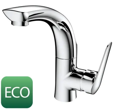 Productafbeelding van Sapho FLY wastafelmengkraan met draaibare afvoer, zonder uitloop, ECO-mengcartouche, chroom