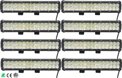 Produktbild von Greenmigo 8X 90W Led Arbeitsscheinwerfer Light Bar Arbeitslicht Flood Zusatzscheinwerfer 60 Grad Kaltweiß 6000-6500K 12-24V 8250lm Wasserdicht IP67