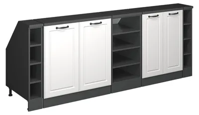 Produktbild von Dachschrägenschrank-Set Vicco Rion Weiß Landhaus 210 cm 5er Set Schrankkorpuss 60 cm Tiefe, Model 60260
