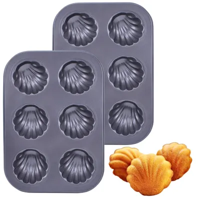 Muffinbackform, 2er-Set, Kohlenstoffstahl, antihaftbeschichtet, 6 Mulden