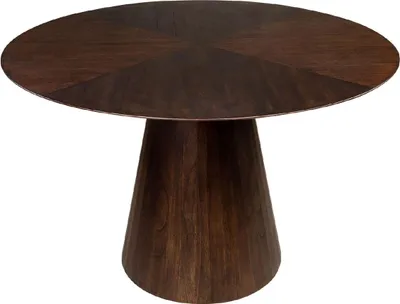 Produktbild von Casa Padrino Luxus Esstisch Dunkelbraun Ø 120 x H. 76 cm - Runder Massivholz Küchentisch - Esszimmer Möbel - Küchen Möbel - Luxus Möbel - Luxus Einrichtung