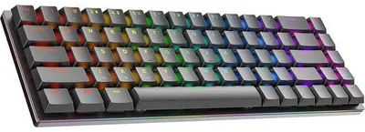 Productafbeelding van Mechanisch Gaming Toetsenbord 65% | Aluminium Frame | Hot-Swappable RGB Verlichting | 68 Toetsen QWERTY ANSI US Layout (Zwart, Gateron L