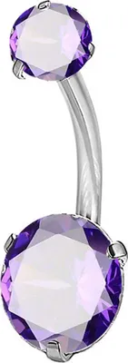 Produktbild von Frauen runder Kubikzircon-Barbell-Bauchnabel-Nabel-Ring-Körper-Piercing-Schmuck-4