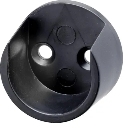 Produktbild von Hettich Schrankrohrlager rund Ø 25 mm schwarz - 2 Stück