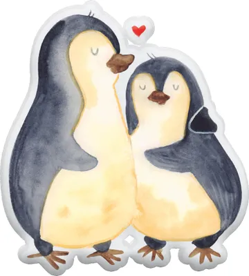 Produktbild von Mr. & Mrs. Panda Kuschelkissen Pinguin umarmen 70 cm - Weiß - Geschenk, Kuscheltier, Tierkissen, Verknallt, Liebe, Stofftier, Hochzeitstag, Hochzeitsgeschenk, Dekokissen