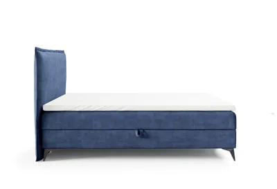 Produktbild von Boxspringbett 180x200 K16 SLIM mit Bettkasten, Samt Element 23, Bonellfederkern H3, Massivholz, gepolstertes Kopfteil, LieferungWohnung