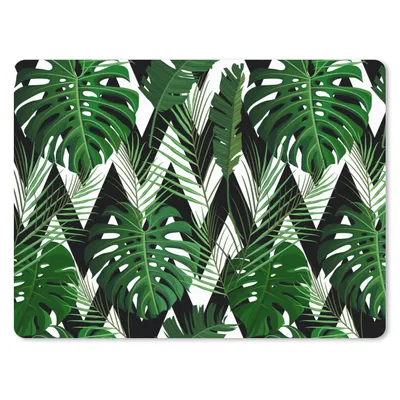 Produktbild von MuchoWow® Mauspad Mousepad Monstera - Schwarz und Weiß - Muster 23x19 cm - Mousepads - Maus Mat - Pad - Mausunterlage - Schreibtischunterlage - Mauspad