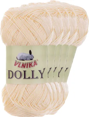 Produktbild von 5 x 100g Strickgarn Dolly Uni Häkelgarn Handstrickgarn Wolle Farbwahl