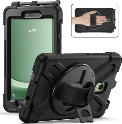Produktbild von Samsung Galaxy Tab Active 3 / Tab Active 5 Hülle - Heavy Duty Case mit Ständer - Schwarz