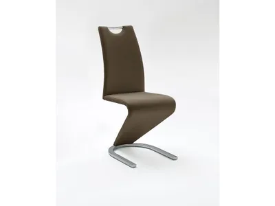 Produktbild von 2x Schwingstuhl Amado cappuccino Füsse Verchromt Esszimmerstuhl