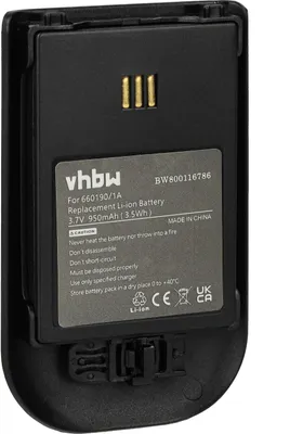 Produktbild von vhbw Akku kompatibel mit Mitel DT692, DT690 schnurlos Festnetz Telefon (930 mAh, 3,7 V, Li-Ion) Schwarz