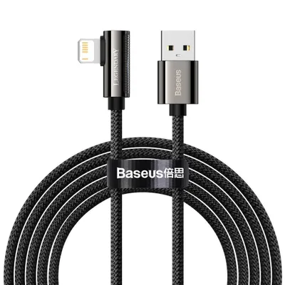 Produktbild von Baseus Winkel Kabel Ladekabel fr iPhone Gaming Kabel Datenkabel 2.4A 2m