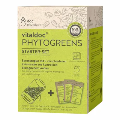 Produktbild von vitaldoc® PHYTOGREENS Keimsaat - Starterset