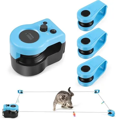 Produktbild von Katzenspielzeug für Indoor-Katzen, Laufband, automatisch/ferngesteuertes Katzenspielzeug, einstellbare Geschwindigkeit, simuliertes Katzenjagdspielzeug