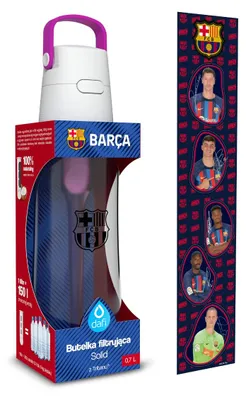 Zdjęcie produktu dla Butelka filtrująca Dafi SOLID FC Barcelona 0,7 l flamingowa z wkładem