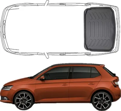 Produktbild von Trimak Kofferraumwanne kompatibel mit Skoda Fabia III 2014-2021