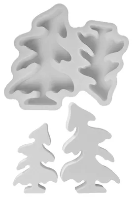 Productafbeelding van Siliconen gietvormen, kerstboom, 3 stuks, voor kaarsen en gips