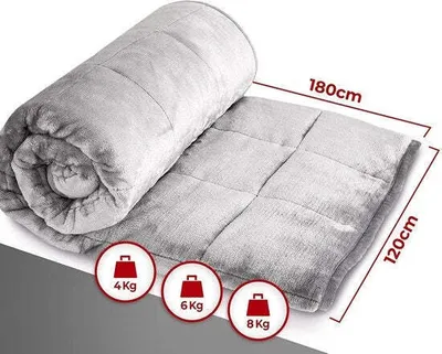 Obrázek produktu pro Generic Home Value Weighted Blanket 6KG - Zátěžová deka - relaxace - hlubší spánek - antialergický materiál - šedá
