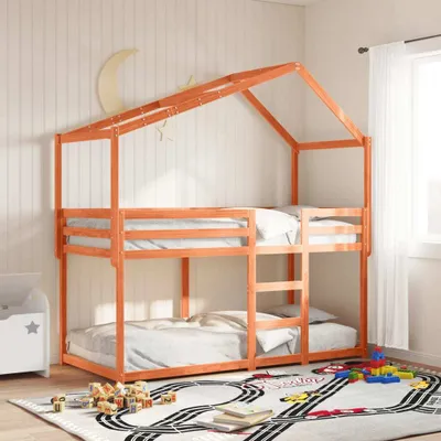 Immagine prodotto di Maison Exclusive - Tetto per lettino bambino Marrone cera 213x85,5x144,5 cm Legno massello