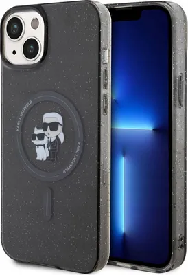Immagine prodotto di Karl Lagerfeld Klhmp15Shgkcnok Custodia rigida per Iphone 15 / 14 / 13 6.1 Czarny/Nero Karl&Choupette Glitter Magsafe