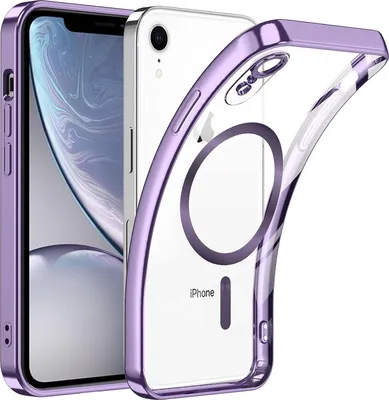 Immagine prodotto di Custodia per iPhone XR con protezione Magsafe e fotocamera, Magnetic Ultra Thin Clear Cover Case Viola