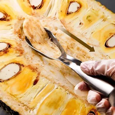 Produktbild von Jackfrucht-Entkerner und Obstschneider aus Edelstahl zum Entkernen von Früchten wie Pfeffer und Melone für Küche, Reisen und Camping