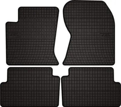 Produktbild von Gummifußmatten passend für Ford Focus MK1 FL (Schrägheck, Limousine, Kombi, Bj. 2001-2004) –  schwarz, passgenau, mit Befestigungen set 4 Stk. - Gummi-Automatten