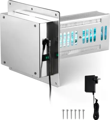 Zdjęcie produktu dla SucceBuy Oczyszczacz powietrza w całym domu HVAC, 18 W, 9 cali, oświetlenie kanałowe z 2 żarówkami i technologią PCO