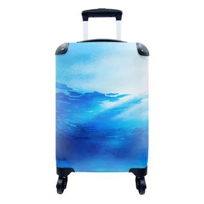 Produktbild von MuchoWow® Koffer Handgepäck Trolley Rollkoffer Kleine Reisekoffer mit 4 Rollen - Meer - Sonne - Wasser - Cabin Size < 55x40x23 cm & 55x40x20 cm - Fotokoffer - Kabinenkoffer - Boardgepäck - Reise-Box - Reisekoffer - Reisegepäck - Koffer mit Bild - Trolley für Kinder