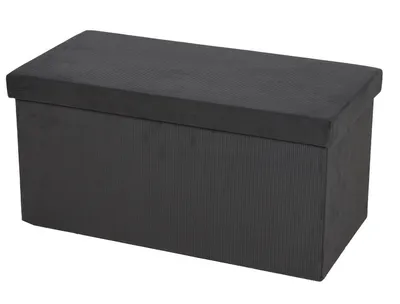 Produktbild von Urban Living Fushocker/Hocker/Aufbewahrungsbox - grau - mdf - 76 x 38 x 38 cm