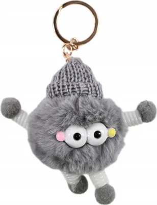 Produktbild von Flauschiger Plüsch Schlüsselanhänger 10cm - Weicher Fellanhänger für Tasche & Rucksack