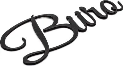Produktbild von Büro Türschild Schriftzug Firma Name 3D Wandschild Selbstklebend Schwarz