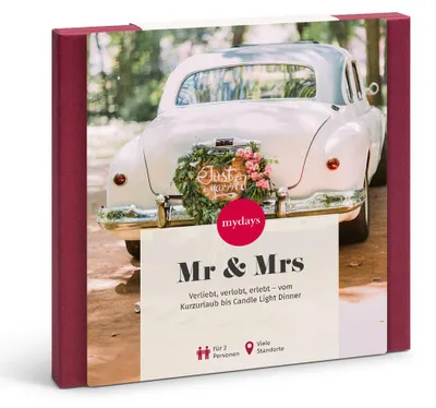 Produktbild von mydays Geschenkbox Zur Hochzeit; Erlebnis verschenken oder selbst erleben; Gutschein für 2 Person(en)