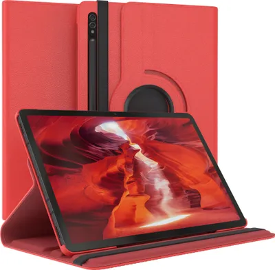 Produktbild von EAZY CASE - Tablet Hülle für Samsung Galaxy Tab S7 Schutzhülle, Tablet Case 360° drehbar in Rot