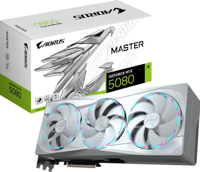 Produktbild von Gigabyte AORUS GeForce RTX 5080 MASTER ICE 16G