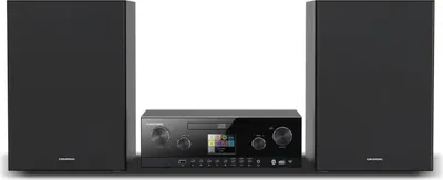 Produktbild von Grundig CMS 5000 BT, Heim-Audio-Mikrosystem, Schwarz, Vorderseite, 100 W, 3-Wege, DAB+, FM