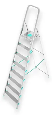 Immagine prodotto di Scala multiuso alta in alluminio stabile e resistente con gradini antiscivolo e piattaforma ampia Libellula - 8 gradini - 56x140xH233 cm